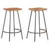 vidaXL Bancos de bar 2 pcs madeira de ac&aacute;cia maci&ccedil;a