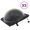 vidaXL Aquecedores solares de piscina 5 pcs 75x75x36 cm alum&iacute;nio PEAD