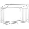 vidaXL Rack de lenha tampa de chuva 151x80,5x110,5 cm a&ccedil;o galvanizado