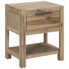 vidaXL Mesa de cabeceira c/ gaveta 40x30x48 cm madeira ac&aacute;cia maci&ccedil;a
