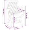 vidaXL 5 pcs conjunto jantar dobrável p/ exterior madeira teca maciça