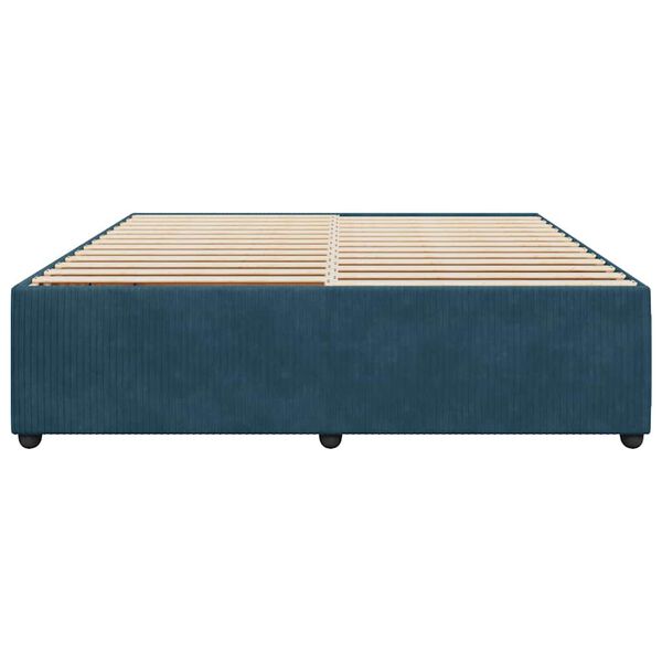 vidaXL Estrutura de cama 180x200 cm veludo azul