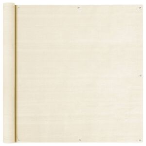 vidaXL Tela de varanda 120x300 cm PEAD cor creme