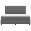 vidaXL Cama Box com colch&atilde;o Cinza Escuro 180 x 200 cm tecido