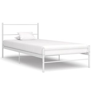 vidaXL Estrutura de cama metal 90x200 cm branco