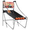 vidaXL M&aacute;quina de fliperama de basquetebol c/ 4 bolas para 2 jogadores
