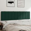 vidaXL Almofad&atilde;o de cabeceira Hanko 180 cm veludo verde-escuro