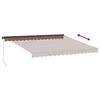 vidaXL Toldo retr&aacute;til manual com luzes LED 400x350 cm castanho