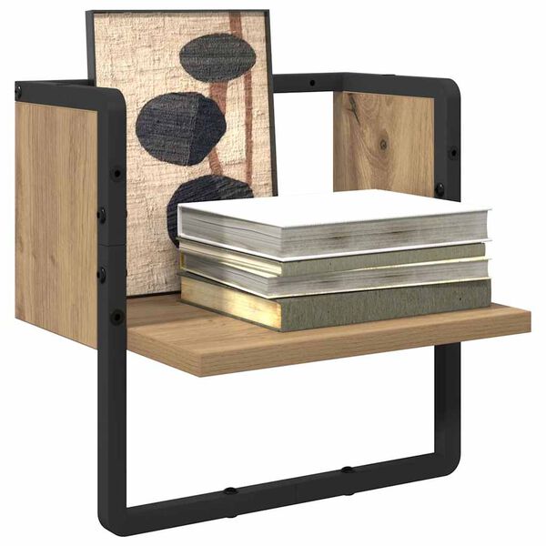 vidaXL Prateleira de Parede Carvalho Artesanal 30 x 25 x 30 cm