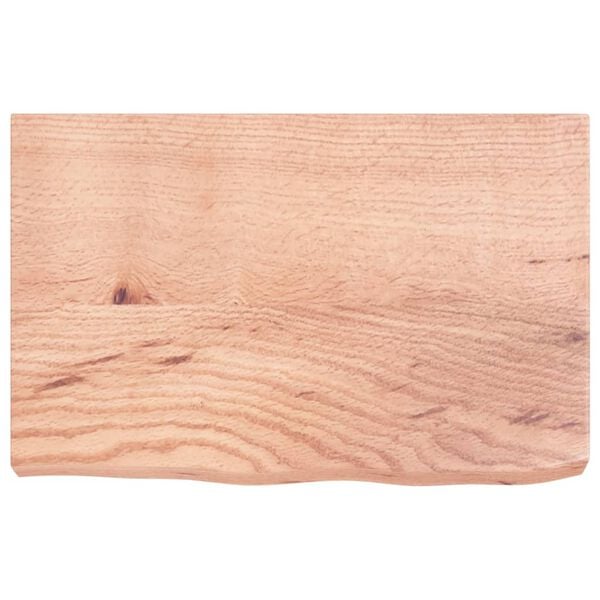 vidaXL Bancada p/ WC 60x40x(2-6) cm madeira maci&ccedil;a tratada castanho