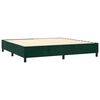vidaXL Cama box spring c/ colch&atilde;o/LED 200x200 cm veludo verde-escuro