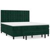 vidaXL Cama com molas/colch&atilde;o 160x200 cm veludo verde-escuro