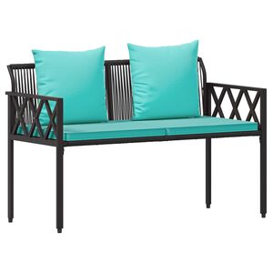 vidaXL Bancos de Exterior 2 -Seater 116 x 56 x 75 cm vime PE