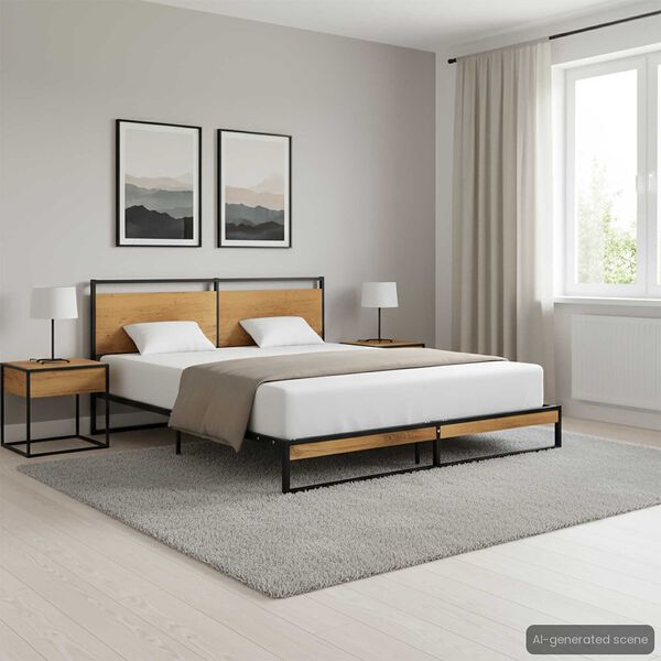 vidaXL Estrutura de cama 160x200 cm metal