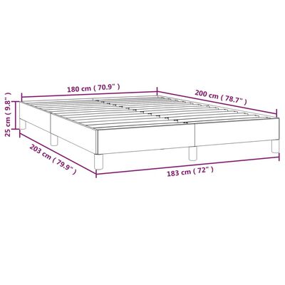 vidaXL Estrutura de cama 180x200 cm couro artificial preto