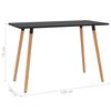 vidaXL Mesa de jantar 120x60x75 cm metal preto