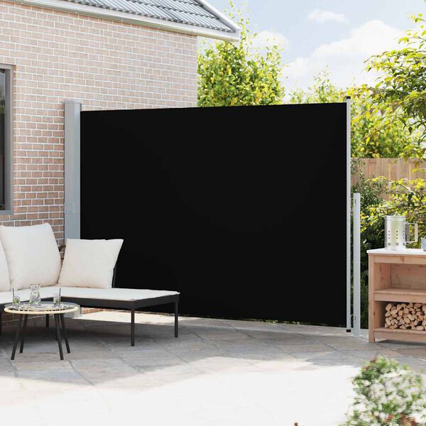 vidaXL Toldo lateral retr&aacute;til para p&aacute;tio 200x300 cm preto