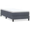 vidaXL Box Cama primavera sem Colch&atilde;o Cinzento Escuro 100x210cm Veludo