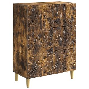 vidaXL Buffet Carvalho Fumado 66 x 34,5 x 90 cm Derivados de Madeira