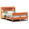 vidaXL Cama c/ estante sem colch&atilde;o 120x200cm pinho maci&ccedil;o castanho-mel