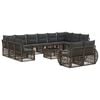 vidaXL Conjunto de Sof&aacute; de Jardim 13 unid. Cinza e Cinza Escuro