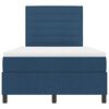 vidaXL Cama Box com colch&atilde;o com cabeceira Azul 120 x 200 cm tecido