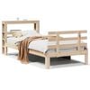 vidaXL Estrutura de cama com cabeceira 90x190 cm pinho maci&ccedil;o
