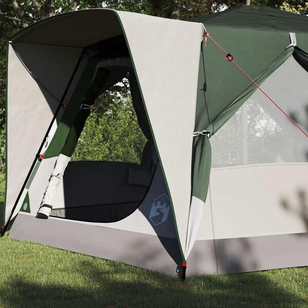 vidaXL Barraca Cabana com telhado Verde 400 x 350 x 212 cm