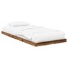 vidaXL Estrutura de cama de ch&atilde;o Madeira antiga 100 x 200 cm