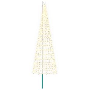 vidaXL Luz para &aacute;rvore de Natal com estaca e mastro 300 cm 550 LED