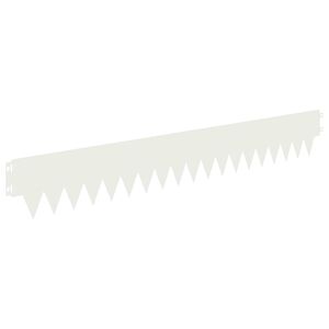 vidaXL Acabamento para Gramado 10 unid. 103 x 15 cm A&ccedil;o Branco