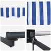 vidaXL Toldo retr&aacute;til manual com LEDs Azul e Branco 2,5 x 2 m