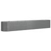 vidaXL Canteiro elevado jardim 440x80x68cm a&ccedil;o galvanizado cinzento