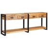 vidaXL Mesas consola 2 unid. Castanho 200 x 33 x 75 cm