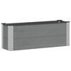 vidaXL Canteiro de jardim elevado Cinzento 100 x 30 36 cm alu.