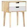 vidaXL Mesa de cabeceira 47x35x59 cm madeira de mangueira maci&ccedil;a