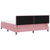 vidaXL Cama Box com colch&atilde;o com cabeceira Rosa 180 x 200 cm Veludo