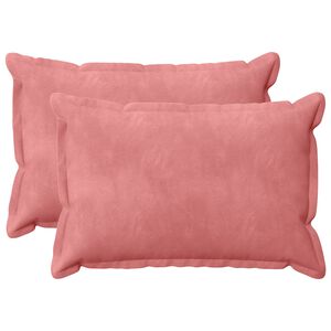 vidaXL Almofada com travesseiro HOUTEN 2 unid. Rosa Veludo