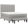 vidaXL Cama com molas/colch&atilde;o 140x190 cm tecido cinzento-claro