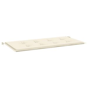 vidaXL Almofad&atilde;o p/ banco de jardim 120x50x3cm tecido oxford creme