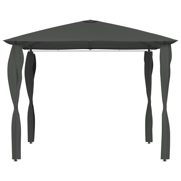 vidaXL Gazebo 3x3x2,6 m com capas para postes 160 g/m² antracite