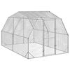 vidaXL Corrida de galinhas 2,5x4x2,25 m a&ccedil;o galvanizado