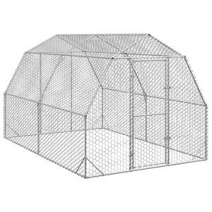 vidaXL Corrida de galinhas 2,5x4x2,25 m a&ccedil;o galvanizado