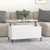 vidaXL Mesa de centro 90x44,5x45 cm derivados de madeira branco