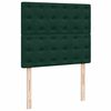 vidaXL Cama boxspring com colch&atilde;o 120x200 cm veludo verde-escuro