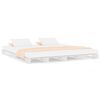 vidaXL Cama de paletes de casal 135x190 cm pinho maci&ccedil;o branco