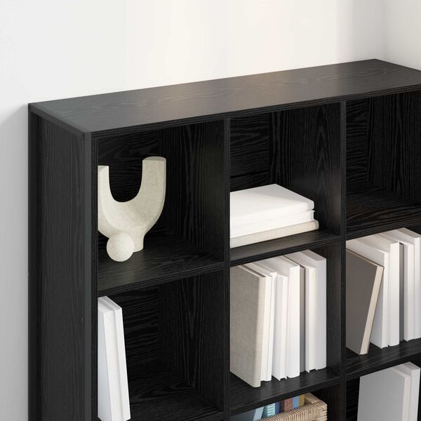 vidaXL Gabinete de Livros Carvalho Preto 99,5 x 30 x 108,5 cm