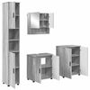 vidaXL Conjunto de M&oacute;veis para Banheiro com porta 4 pcs Cinza Sonoma
