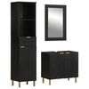 vidaXL 3 pcs conjunto m&oacute;veis casa de banho derivados de madeira preto