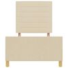 vidaXL Estrutura da Cama com cabeceira Creme 100 x 200 cm tecido